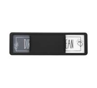 PATIKIL Dishwasher Magnet Clean Dirty Sign, 7x2 Inch Clean & Dirty Dishwasher Indicator Slider Black Acrylic Magnet Sign Laundry Kitchen Gadget, Grey & White