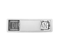 PATIKIL Dishwasher Magnet Clean Dirty Sign, 7x2 Inch Clean & Dirty Dishwasher Indicator Slider Silver Funny Acrylic Magnet Sign Laundry Kitchen Gadgets, Grey & White