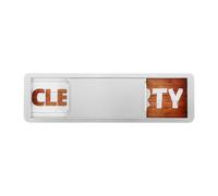 PATIKIL Dishwasher Magnet Clean Dirty Sign, 7x2 Inch Clean & Dirty Dishwasher Indicator Slider Silver Funny Acrylic Magnet Sign Kitchen Accessory, White & Brown
