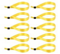PATIKIL Disposable Cloth Wristbands for Events, 100 Pcs Adjustable Cloth Event Wristbands Colored Wrist Bands for Concert Club Parties, Yellow, 13.8"x0.6"