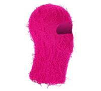 PATIKIL Distressed Balaclava Ski Mask, Balaclava Camo Knitted Face Mask Windproof Full Face Cover for Women Men Outdoor Sports, Rose Red