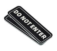 PATIKIL Do Not Enter Sign, 2 Pack Acrylic 6"x2" Self Adhesive Door Information Sign Sticker Symbol for Office Home Business, Black