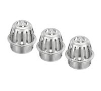 PATIKIL Dome Gutter Guard Filter 3 Inch, 3 Pack 304 Stainless Steel Downspout Strainer, Anti-Blocking Outdoor Gutter Cleaning Tool for Stops Leaves Debris, Fits 2.8-3 Inch