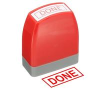 PATIKIL Done Notice Stamp Self Inking, Red Ink Office Pre Inked Message Stamp for Business, Red