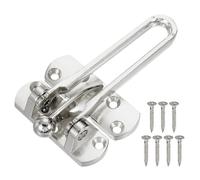 PATIKIL Door Chain Lock, 1 Pcs Door Swing Bar Lock for Home Security Front Doors and Inside Doors with 7 Pcs Screws for Home Bedroom Hotel Apartment, Silver