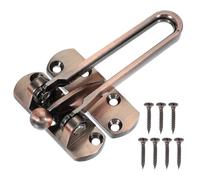 PATIKIL Door Chain Lock, 1 Pcs Door Swing Bar Lock for Home Security Front Doors and Inside Doors with 7 Pcs Screws for Home Bedroom Hotel Apartment, Dark Red