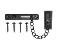 PATIKIL Door Chain Lock, Door Guard Lock Latch Door with Chain Latch Security Front Doors Inside Doors with 4 Pcs Screws for Home Bedroom Hotel Apartment, Black