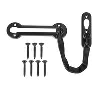 PATIKIL Door Chain Lock, Door Lock Latch Door Guard with Chain Latch for Protect Front Doors Inside Doors with 7 Pcs Screws for Home Bedroom Hotel Apartment, Matte Black