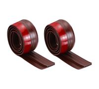 PATIKIL Door Draft Stopper, 2 Pack 3.3FT Silicone Under Door Strips Weather Stripping Seal Adhesive Noise Stopper Cold Air Blocker, Brown(2 Inch Wide)