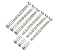 PATIKIL Door Handle Screws M5x60, 6 Set Cabinet Handle Break Away Screws for Drawer Pull with M5x17 Sleeve Slub Bolt for Door Lever Knob