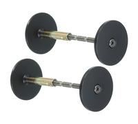 PATIKIL Door Knob Hole Cover Plate, 2 Pack 1 9/16" Dia. Deadbolt Cover Plate Door Hole Filler Plate for 1 1/32" to 1 3/8" Holes, Matte Black
