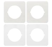 PATIKIL Door Knob Plates, 2 Pcs Square Plate Cover for Door Deadbolt Double Side Knob Handle Repair Kit Cover Filler Fixing Repair Backplate, White