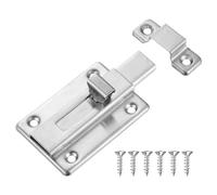 PATIKIL Door Latch Sliding Lock, Stainless Steel Gate Latch Door Catch Bolt Latch for Bathroom Toilet Door Bedroom, Silver Tone