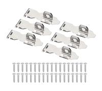 PATIKIL Door Lock Hasp Latch 2.2 Inch, 6 Pcs Stainless Steel Safety Hasp Lock Clasp Hinge Packlock with Screws for Door Gate Cabinet Closets, Silver