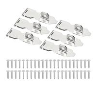 PATIKIL Door Lock Hasp Latch 2.6 Inch, 6 Pcs Stainless Steel Safety Hasp Lock Clasp Hinge Packlock with Screws for Door Gate Cabinet Closets, Silver