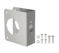 PATIKIL Door Reinforcement Plate, 1 Set Doors Reinforce Repair for 1-3/4" Thick Door 4-1/2" Size Door Knob Lock Latch Deadbolt Cover Plate Home Security, Silver