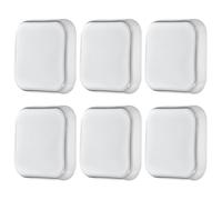 PATIKIL Door Stopper Wall Protector 1.57", 6 Pcs Self Adhesive Square Rubber Door Bumpers Guard Round Door Knobs Wall Shield Cushion for Furniture Door Handle Cabinet Home Office, Clear