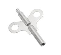 PATIKIL Double Ended Wrench Clock Key for Winding, 2.2/4.4mm Hole Dia. 67.3mm Long Steel Clock Keys for Mechanical Alarm Wind Chain Repair Replacement, Silver Tone