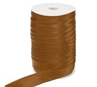 PATIKIL Double Fold Bias Tape, 1 Inch x 55 Yard Continuous Bias Binding Tape Satin Fabric for Sewing Quilting Seaming Hemming Piping Apparel Crafts, Light Brown