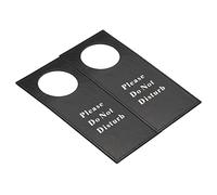 PATIKIL Double Side Door Hanger Sign, 2 Pcs Do Not Disturb on Front and Service My Room on Back Side Door Knob Privacy Sign for Office Hotel, Black