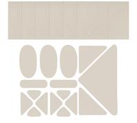 PATIKIL Down Jacket Patch Nylon Repair Tape, 6 Sheets Self Adhesive Cloth Fabric Patch for Repairing Tent Sleeping Bag Ski Coat Pants, Beige, 3 Shapes