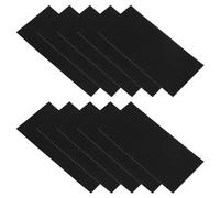 PATIKIL Down Jacket Repair Patch 4" x 8", 10 Pack Self Adhesive Nylon Fabric Patch for Tent Clothes Outdoor Camping Gear, Black