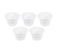 PATIKIL Drain Pipe Sewer Seal Ring, 5 Pack Universal Fit Hose Silicone Plug for Laundry, Bathroom, Kitchen, White