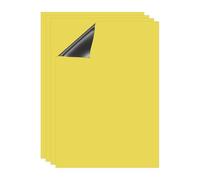 PATIKIL Dry Erase Board, A4 4 Pack Magnets Whiteboard Fridge Calendar to Do List Magnetic Board Office Supplies for Home Kitchen Refrigerator Desk Wall, Yellow