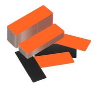 PATIKIL Dry Erase Magnetic Labels, 60 Pcs Magnets Labels Stickers Name Tags for Locker Toolbox Shelving Refrigerator Whiteboard Classroom Office, Orange, 3"x1"