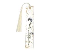 PATIKIL Dry Flower Bookmarks, Forget-Me-Not Cute Book Marks Clear Bookmarks Unique Pretty Book Accessories for Reading Women Book Lovers Planner, 1 Pcs