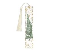 PATIKIL Dry Flower Bookmarks, Green Leaves Cute Book Marks Clear Bookmarks Unique Pretty Book Accessories for Reading Women Book Lovers Planner, 1 Pcs