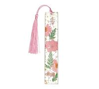 PATIKIL Dry Flower Bookmarks, Pink Flower Cute Book Marks Clear Bookmarks Unique Pretty Book Accessories for Reading Women Book Lovers Planner, 1 Pcs