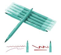 PATIKIL Dual Brush Markers, Blue Green Fine and Brush Tip Pen Artist Colored Marker Set Supplies for Adult Coloring Books Lettering Journaling Calligraphy Drawing Doodling, 6 Pcs