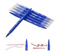 PATIKIL Dual Brush Markers, Deep Blue Fine and Brush Tip Pen Artist Colored Marker Set Supplies for Adult Coloring Books Lettering Journaling Calligraphy Drawing Doodling, 6 Pcs