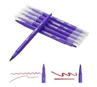 PATIKIL Dual Brush Markers, Deep Purple Fine and Brush Tip Pen Artist Colored Marker Set Supplies for Adult Coloring Books Lettering Journaling Calligraphy Drawing Doodling, 6 Pcs