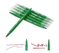 PATIKIL Dual Brush Markers, Green Fine and Brush Tip Pen Artist Colored Marker Set Supplies for Adult Coloring Books Lettering Journaling Calligraphy Drawing Doodling, 6 Pcs