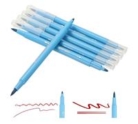 PATIKIL Dual Brush Markers, Light Blue Fine and Brush Tip Pen Artist Colored Marker Set Supplies for Adult Coloring Books Lettering Journaling Calligraphy Drawing Doodling, 6 Pcs