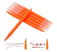 PATIKIL Dual Brush Markers, Light Orange Fine and Brush Tip Pen Artist Colored Marker Set Supplies for Adult Coloring Books Lettering Journaling Calligraphy Drawing Doodling, 6 Pcs
