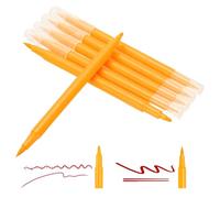 PATIKIL Dual Brush Markers, Light Orange Yellow Fine and Brush Tip Pen Artist Colored Marker Set Supplies for Adult Coloring Books Lettering Journaling Calligraphy Drawing Doodling, 6 Pcs