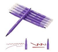 PATIKIL Dual Brush Markers, Purple Fine and Brush Tip Pen Artist Colored Marker Set Supplies for Adult Coloring Books Lettering Journaling Calligraphy Drawing Doodling, 6 Pcs