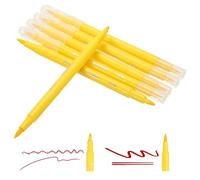 PATIKIL Dual Brush Markers, Yellow Fine and Brush Tip Pen Artist Colored Marker Set Supplies for Adult Coloring Books Lettering Journaling Calligraphy Drawing Doodling, 6 Pcs