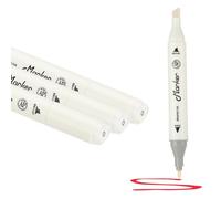 PATIKIL Dual Tip Markers, 3 Pcs Dual Tip Alcohol Markers Set White Barrel with Brush Tip and Fine Tip for Illustration Artist Adult Coloring Drawing Permanent Sketching, Transparent