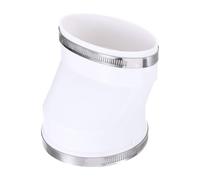 PATIKIL Duct Adapter Round to Oval, Oval Recessed Dryer Vent Hose Connector Adapter with Stainless Steel Clamp for Air Exhaust Ventilation System, White