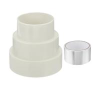 PATIKIL Duct Reducter, 110-100-80mm PVC Air Ducting Adapter Ducting Reducer Increaser Cone for Bathroom Kitchen Inline Ventilation Systems, White