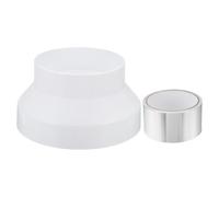 PATIKIL Duct Reducter, 200-150mm PVC Air Ducting Adapter Ducting Reducer Increaser Cone for Bathroom Kitchen Inline Ventilation Systems, White
