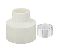 PATIKIL Duct Reducter, 4" to 2" PVC Air Ducting Adapter Ducting Reducer Increaser Cone for Bathroom Kitchen Inline Ventilation Systems, White