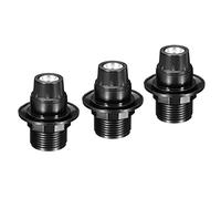 PATIKIL E14 Bulb Holder Light Socket, 3 Pack Screw Thread LED Bulb Lamp Holder for Pendant Lights, Black