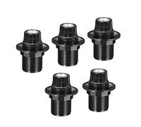 PATIKIL E14 Bulb Holder Light Socket, 5 Pack Screw Fully Thread LED Bulb Lamp Holder for Pendant Lights, Black