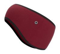PATIKIL Ear Warmer Headband, Polar Fleece Ear Warmer Winter Stretchy Running Sweatband Outdoor Essential with Buttons for Jogging Walking Skiing Cycling, Burgundy