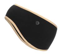 PATIKIL Ear Warmer Headband, Polar Fleece Ear Warmer Winter Stretchy Running Sweatband Outdoor Essential with Buttons for Jogging Walking Skiing Cycling, Black with Khaki